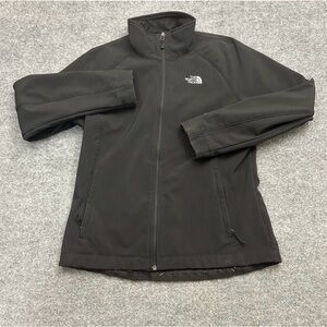 The North Face Windwall Jacket Womens L Fleece Lined Black Full Zip Mock Neck